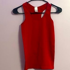Red tank top